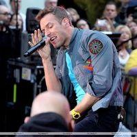 Chris Martin performing live on the 'Today' show as part of their Toyota Concert Series